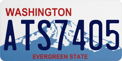 WA license plate ATS7405