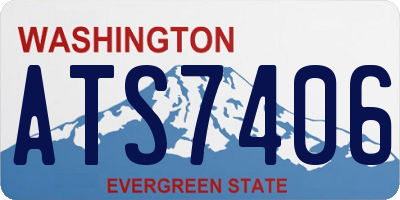 WA license plate ATS7406