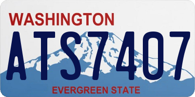 WA license plate ATS7407