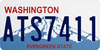 WA license plate ATS7411