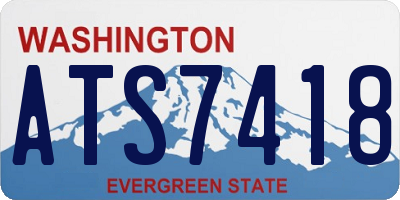 WA license plate ATS7418