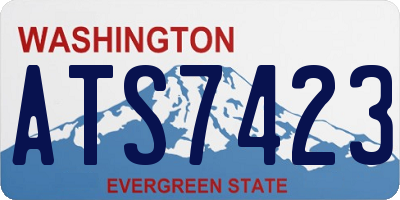 WA license plate ATS7423