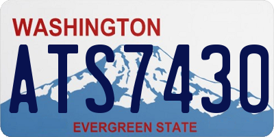 WA license plate ATS7430