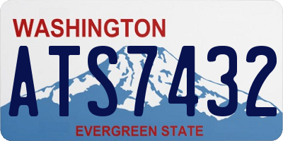 WA license plate ATS7432