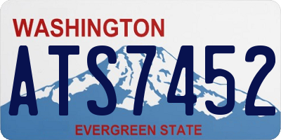 WA license plate ATS7452
