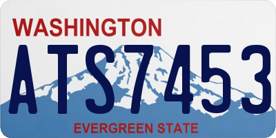 WA license plate ATS7453