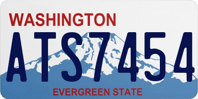 WA license plate ATS7454