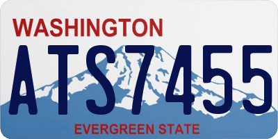 WA license plate ATS7455
