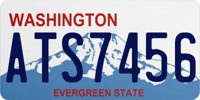 WA license plate ATS7456