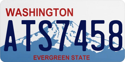 WA license plate ATS7458