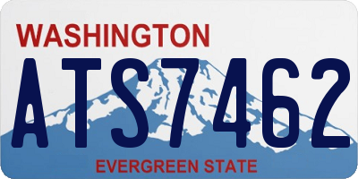 WA license plate ATS7462