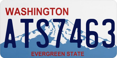 WA license plate ATS7463