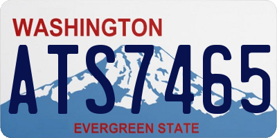 WA license plate ATS7465