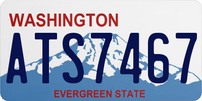 WA license plate ATS7467