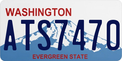 WA license plate ATS7470