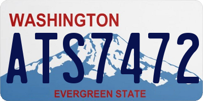 WA license plate ATS7472
