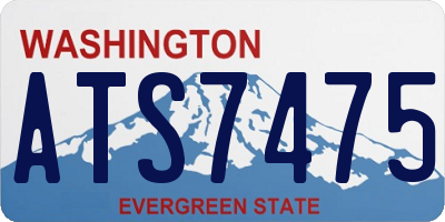 WA license plate ATS7475