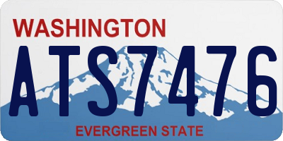 WA license plate ATS7476
