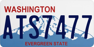 WA license plate ATS7477