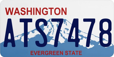 WA license plate ATS7478