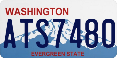 WA license plate ATS7480