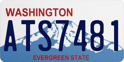 WA license plate ATS7481