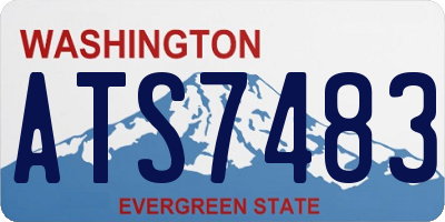 WA license plate ATS7483