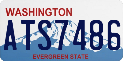 WA license plate ATS7486