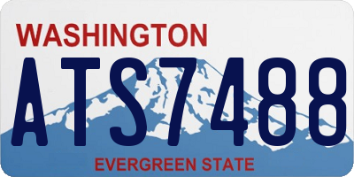 WA license plate ATS7488