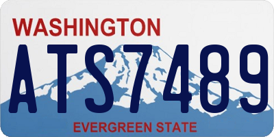 WA license plate ATS7489