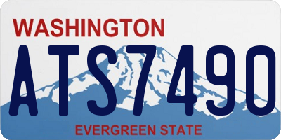 WA license plate ATS7490