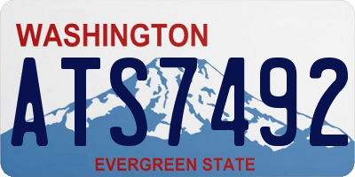 WA license plate ATS7492