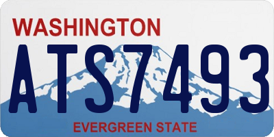 WA license plate ATS7493