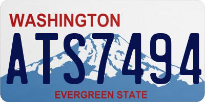 WA license plate ATS7494