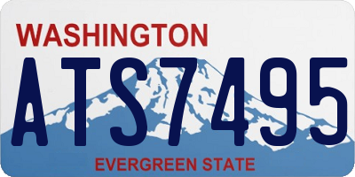 WA license plate ATS7495