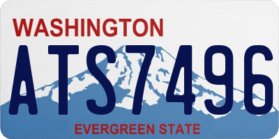 WA license plate ATS7496