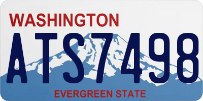 WA license plate ATS7498