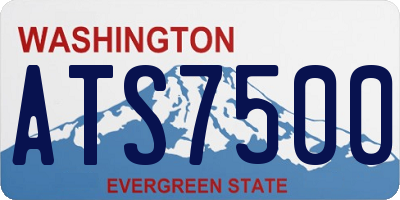 WA license plate ATS7500