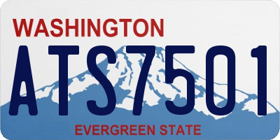 WA license plate ATS7501
