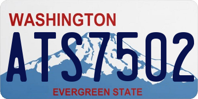 WA license plate ATS7502