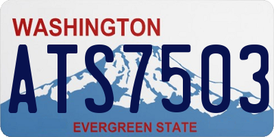 WA license plate ATS7503