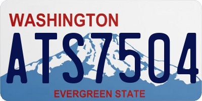 WA license plate ATS7504