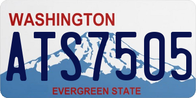 WA license plate ATS7505