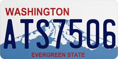 WA license plate ATS7506