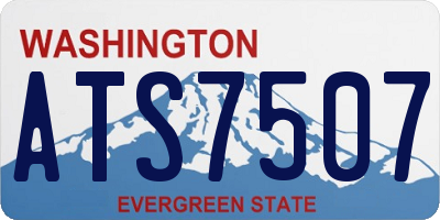 WA license plate ATS7507