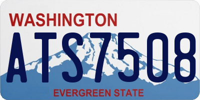WA license plate ATS7508