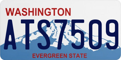 WA license plate ATS7509