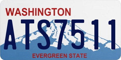 WA license plate ATS7511