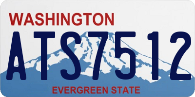 WA license plate ATS7512