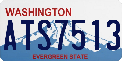 WA license plate ATS7513